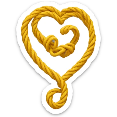 Lasso with the shape of a heart sticker