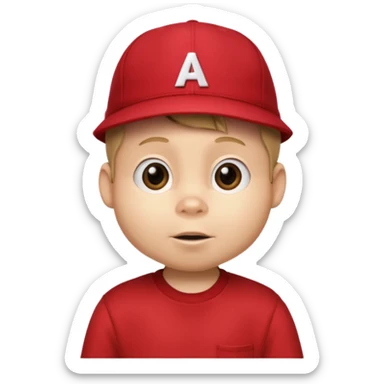 CHIPMUNK ALVIN FROM ALVIN AND THE CHIPMUNKS WITH RED SHIRT AND RED HAT VERY SKINNY AND MALNOURISHED. SKINNY THIN BODY sticker