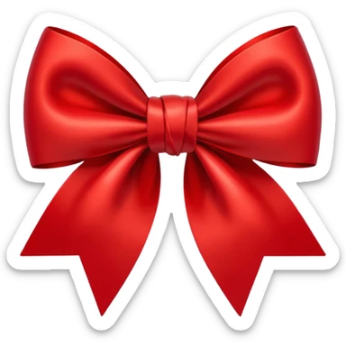 Red bows sticker