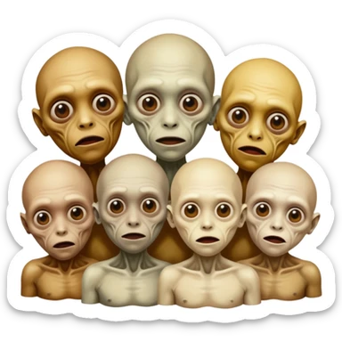 aesthetic brilliant divine lighting, oil paint  -  hieronymus bosch phantasmagoric mutated humans sticker