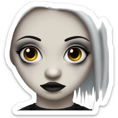 Goth clown girl crying  sticker