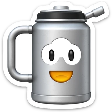 un termo con un mate blanco que diga "Stanley" en ambos  sticker