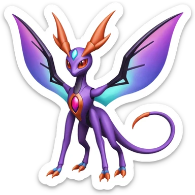Deoxys-Lunala-Noivern-Fakémon-hybrid-creature (full body)  sticker