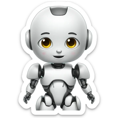 Baby robot sticker