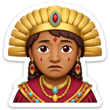 An fsu emoji with an fsu fan crying/depressed so a Seminole make it chief Osceola with Garnett and gold included sticker