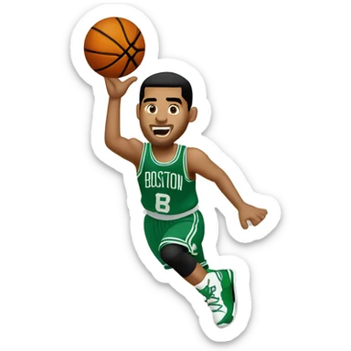 Jason Tatum from the Boston Celtics shooting a 3 point shot in basketball  sticker