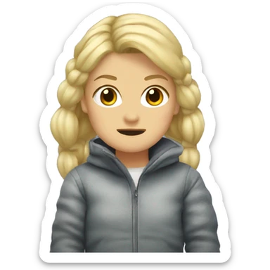 Godzilla with blond pigtails  sticker