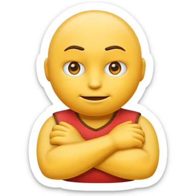 mad emoji with arms crossed sticker