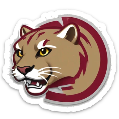 Washington state university cougars logo sticker