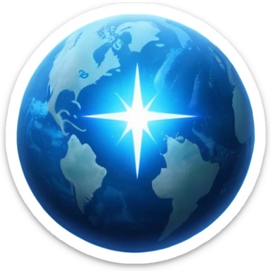 The image is a sci-fi poster with glowing blue text that reads “STAR BLAST.” A bright blue planet or star glows at the bottom, giving the design a futuristic, space-themed look. dont foget the text  sticker