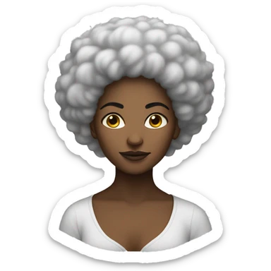 Afro leyla moon sticker