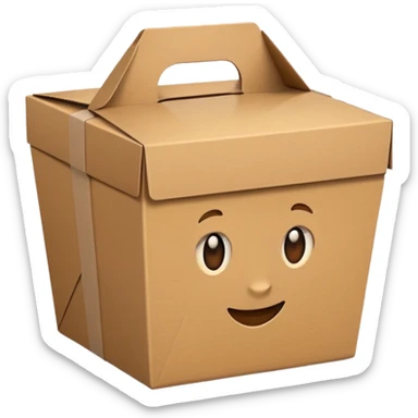 food take away box sticker