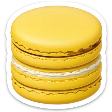 a single of yellow macaron



















 sticker