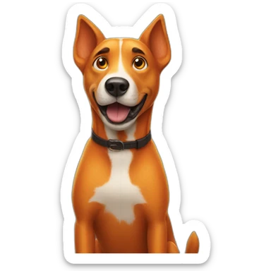 animatronic orange dog sticker