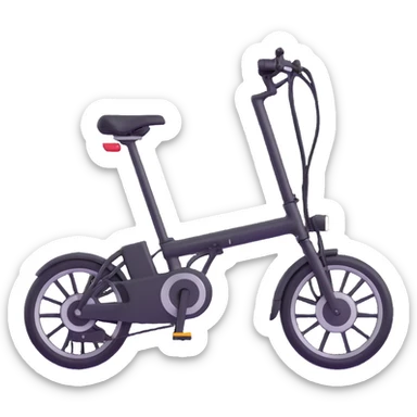 black electric bicycle sticker