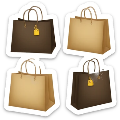 luxury shopping bags sticker