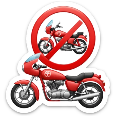 Vreau un emoji cu stop și sa fie împotriva motocicletelor sa fie interzise sticker