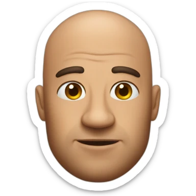 bald man as bedbug sticker