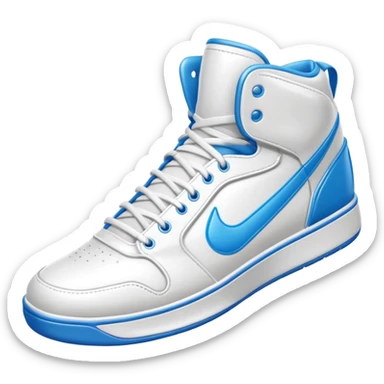 basketball sneaker object icon, high-top shoes, sporty design, glossy details, 3D cartoon, mobile game icon style, centered, clean background, no text, no watermark
 sticker