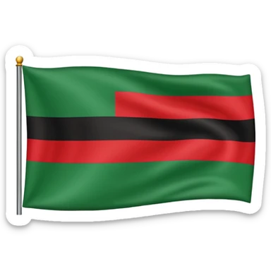 Pan African-African American Flag (Red-Black and Green horizontal stripes) - no stars or no other symbols, just the flag sticker