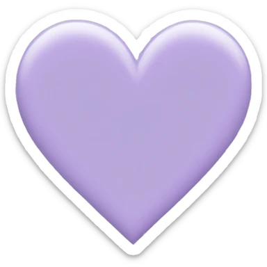 Lavender color heart  sticker