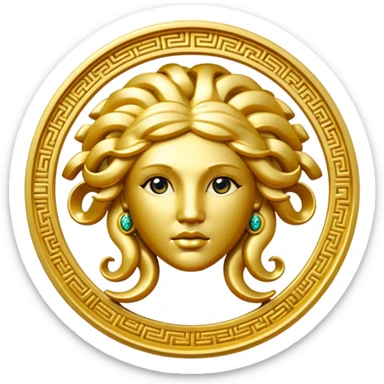 Make me a Versace Medusa logo emoji  sticker