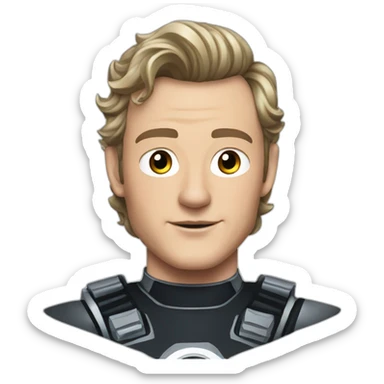 Fancy disco futuristic Jonathan Toews in spaceship sticker