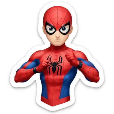 Spider man with swastika sticker
