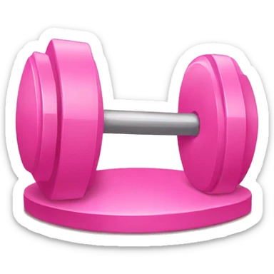 pink weight gym sticker
