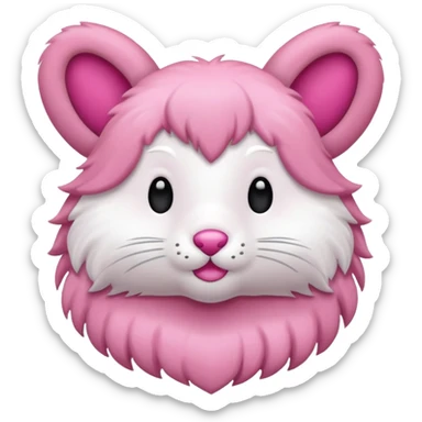 Coelho com laço rosa sticker