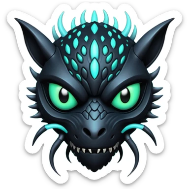 Abstract Futuristic Venom-Xenomorph-Genesect-Lunala-ET-hybrid-fantasy-creature sticker