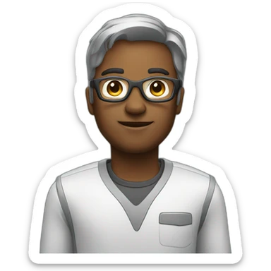 Robotic software engineer sticker