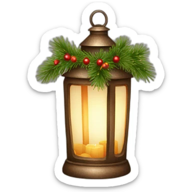christmas-lantern-with-decoration sticker