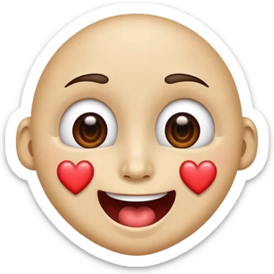 Heart eyes with drool  sticker