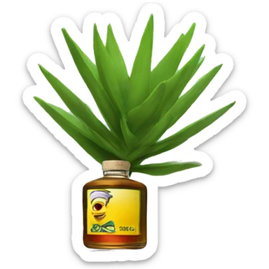 Mezcal on top of a pyramid sticker