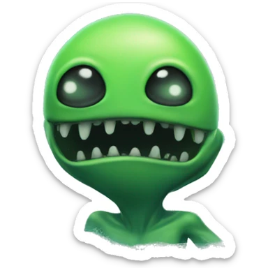 alien in the ocean sticker
