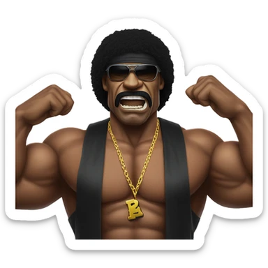 Black hulk hogan sticker