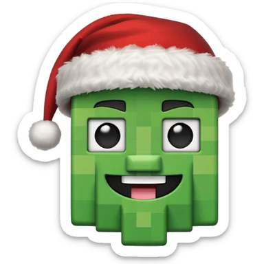 Minecraft creeper Xmas sticker