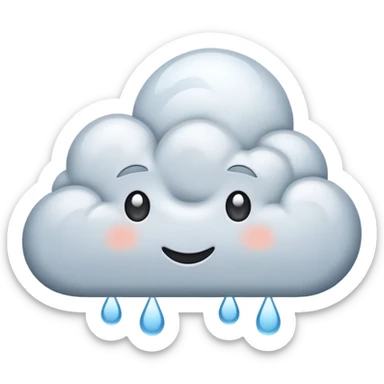 rainy clouds sticker