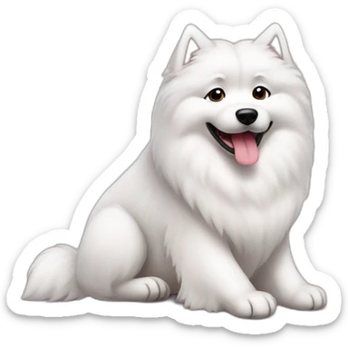 Samoyed dog birthday sticker