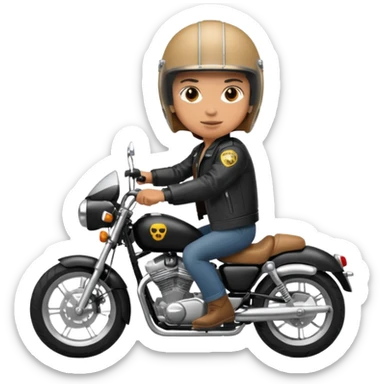 rider riding motorbiker sticker