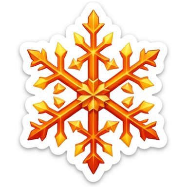 fiery snowflake sticker
