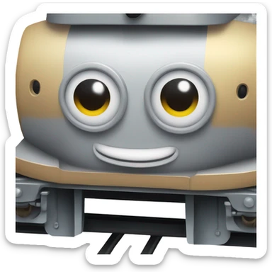 A electric locomotive (With little Kirby shiny eyes) sticker