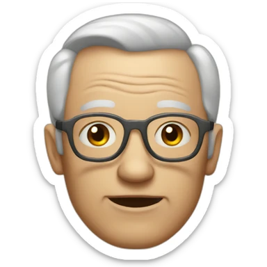 half robot grandad sticker