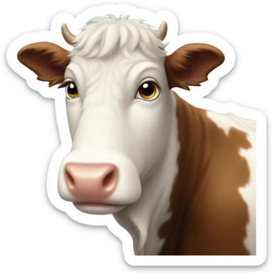 Fluffy cow  sticker