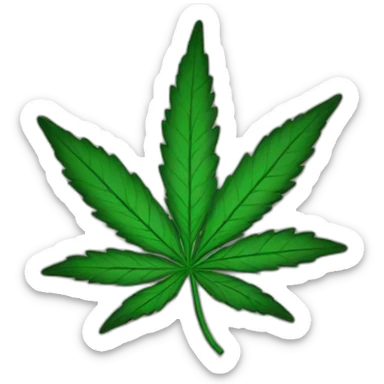 Smoking weed sticker
