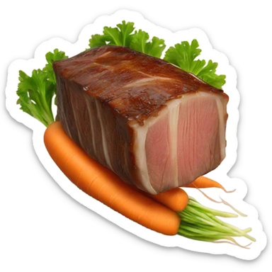 Short rib with a carrot sticker