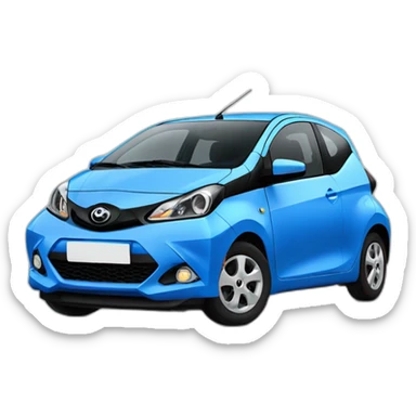 blue toyota aygo from 2016 sticker