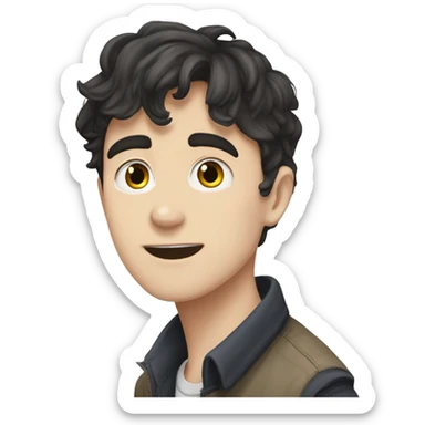 Charlie spring from heartstopper dark hair Alice oseman wiki  sticker