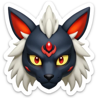Handsome cool badass edgy Absol-Litten-Umbreon-Giratina-Yveltal-Pokémon-Fakémon-fusion-hybrid-creature sticker